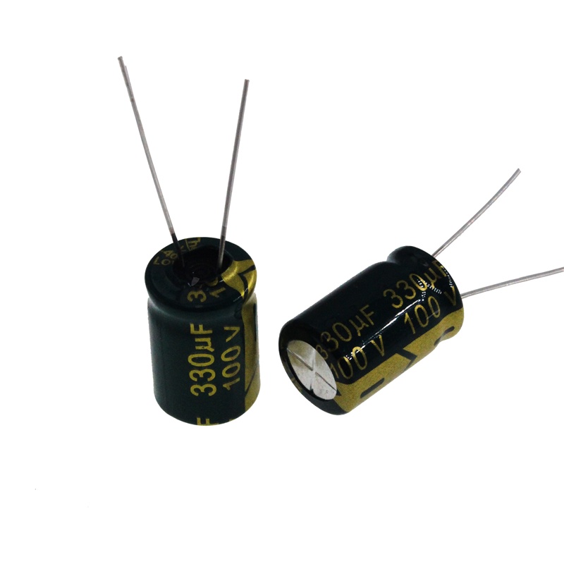 5pcs 330uF 100V 330MFD 100 โวลต์อลูมิเนียม Electrolytic Capacitor 13*25 มม. Radial 330mf100v 100v330