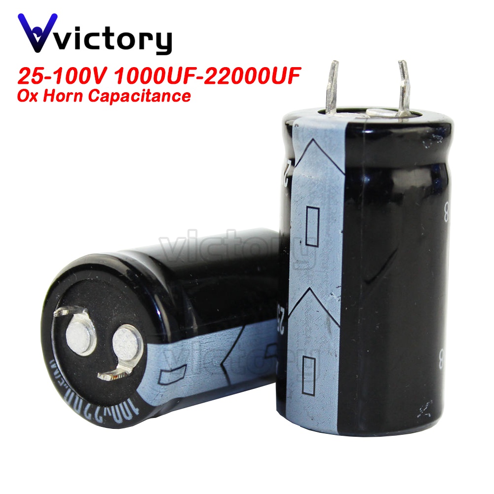 1-5PCS Ox Horn Capacitance 25V 35V 50V 63V 80V 100V 1000UF 2200UF 3300UF 4700UF 6800UF 10000UF 15000