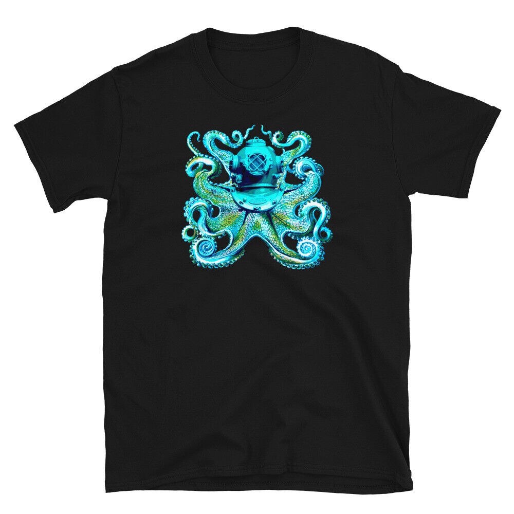 Steampunk Octopus Victorian คอสเพลย์ Deep Sea Commercial Diver เสื้อยืด
