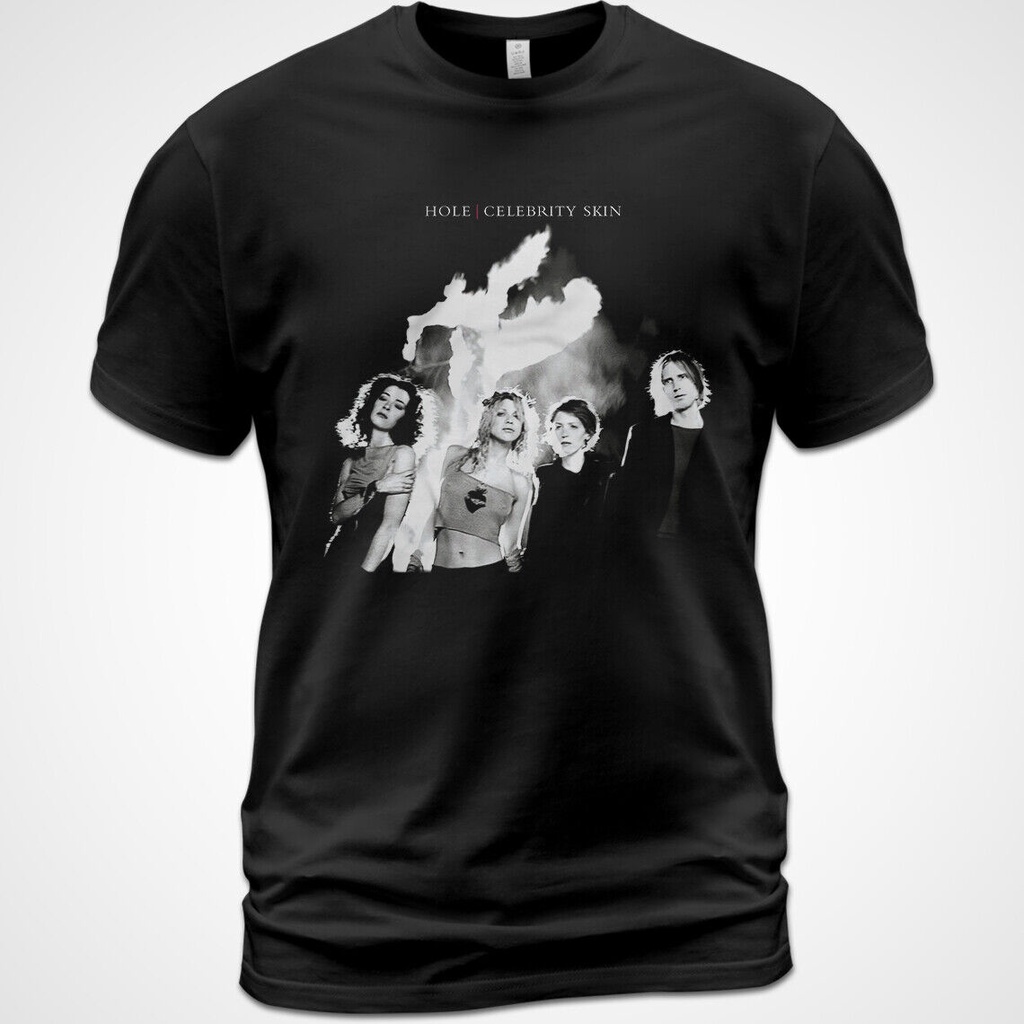 เสื้อยืดผ้าฝ้ายลาย Courtney Love และ Eric Erlandson