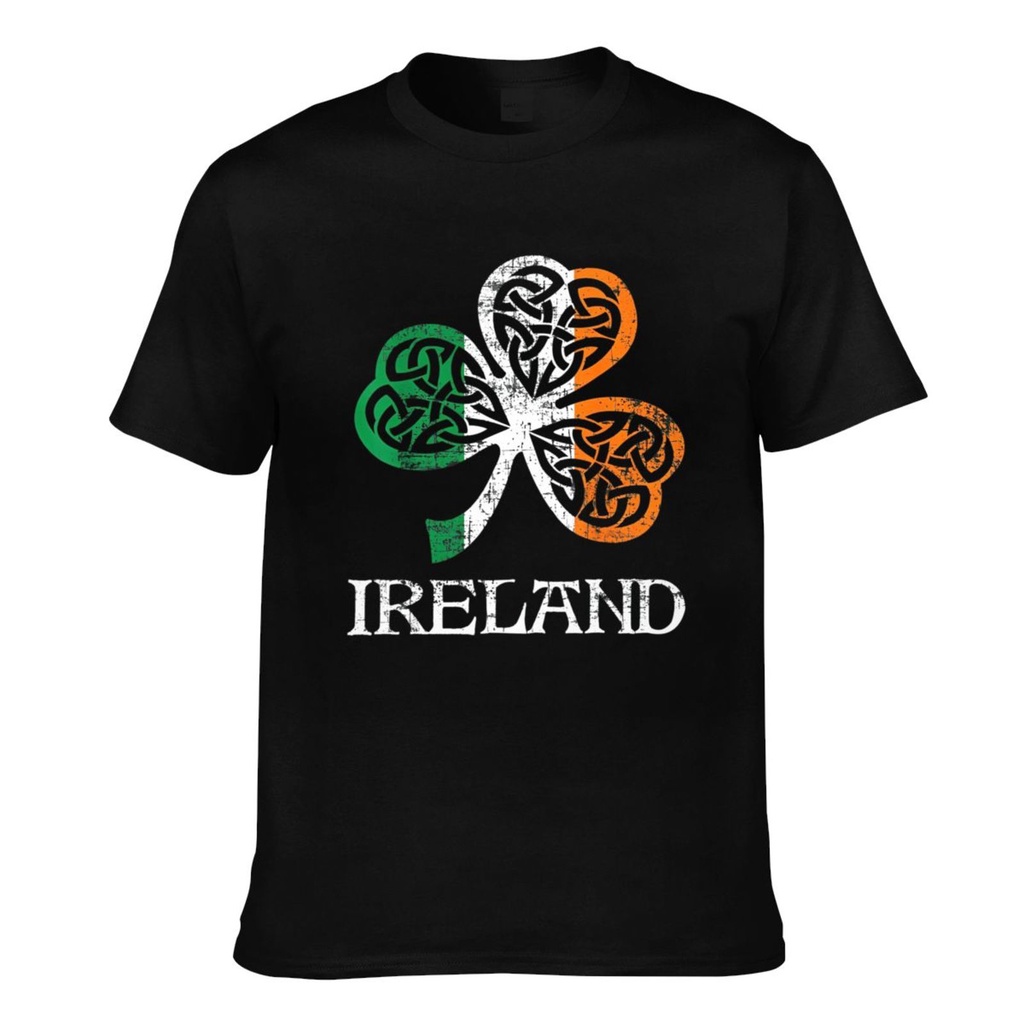 ฤดูร้อน Cool Ireland Irish Flag Shamrock Leaf St Patricks Day Good พิมพ์ Tshirt Man