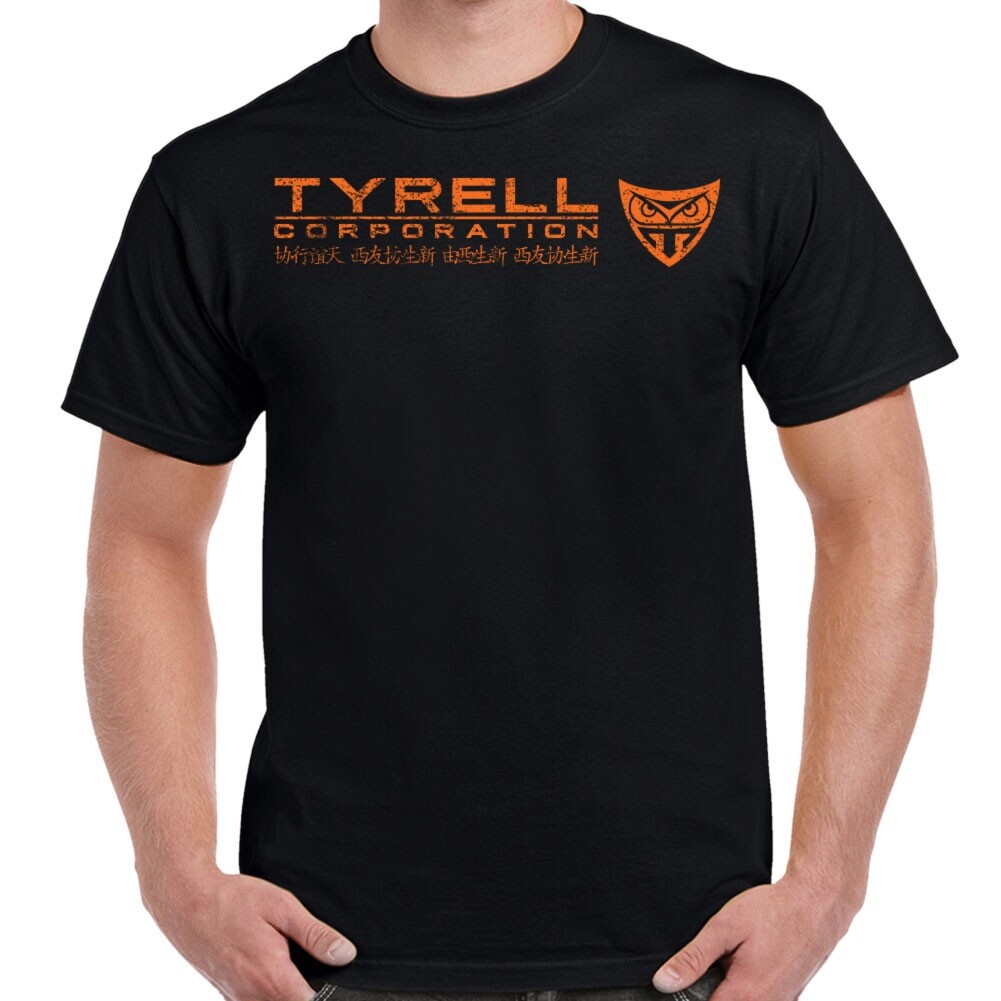 Retro Style 80s 90s Graphic Tyrell Corporation Logo Distressed Adult T-Shirt
