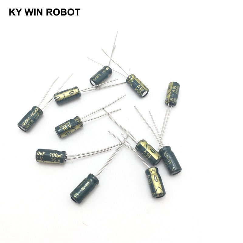 50 ชิ้น/ล็อต 100UF 16V 100mf 105C 5X11 มม.อลูมิเนียม Electrolytic Capacitor 16V100UF radial ตะกั่ว 5