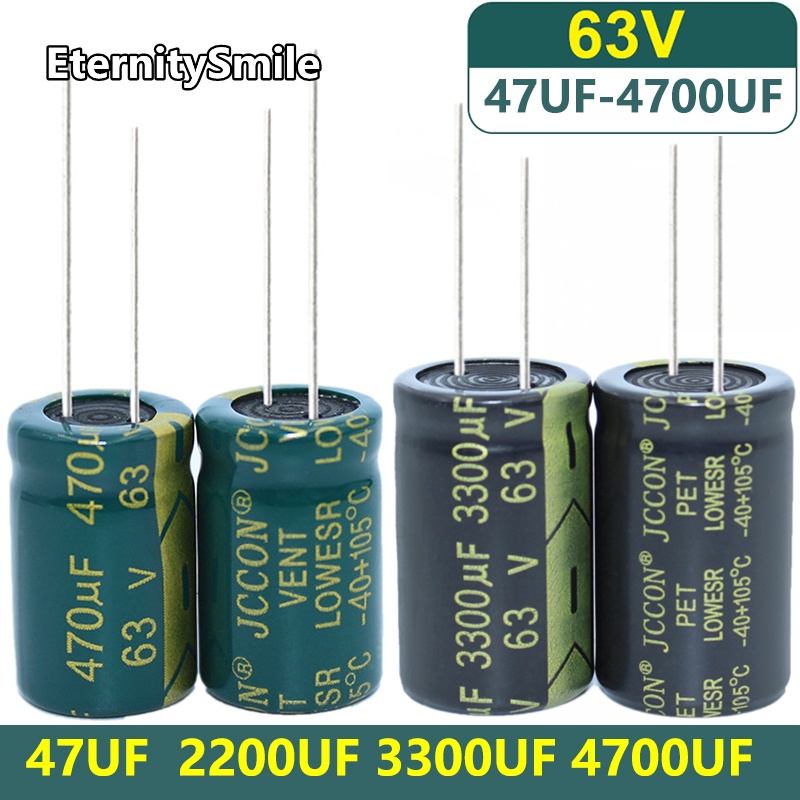 1-100Pcs 63V Capacitor 4700UF 3300UF Electrolytic Capacitor 2200UF 1000UF 470UF 330UF 220UF Startup 