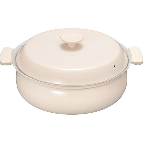 Wahei freiz WAHIRA FLAZE Tabletop pot 27cm for 4-5 persons Ivory IH compatible gas two-handled Light