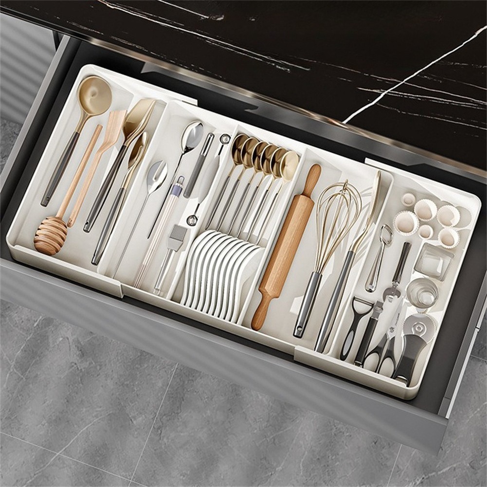 [BIG DESCOUNT] Adjustable Silverware Organizer Flatware Holder Utensils Tray Storage Divider