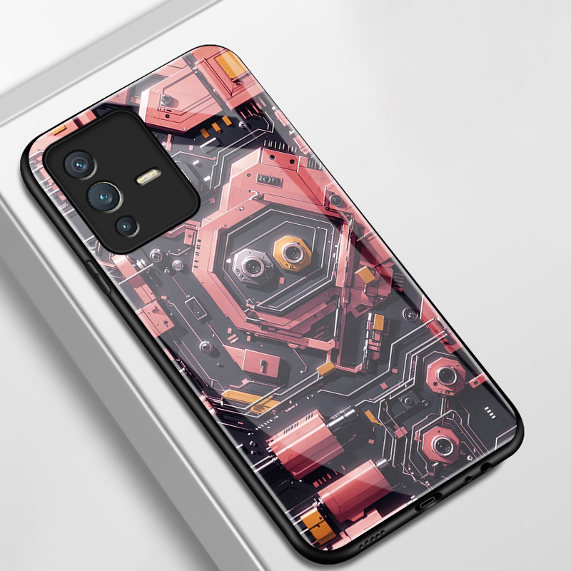 เคสสำหรับ VIVO V23 5G V23i 5G V23E 4G V23E 5G Y75 เคสโทรศัพท์สร้างสรรค์เปลือกแก้วกันกระแทก