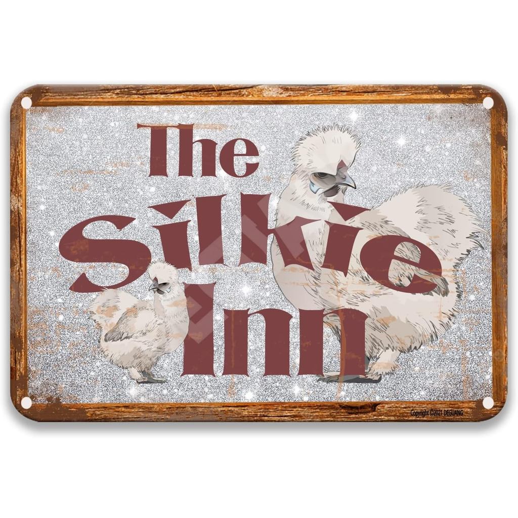 The Silkie Farm Country Chicken Chickens Smooth Poster Farm Fresh Butt Nuggets Tin Sign Vintage Sign