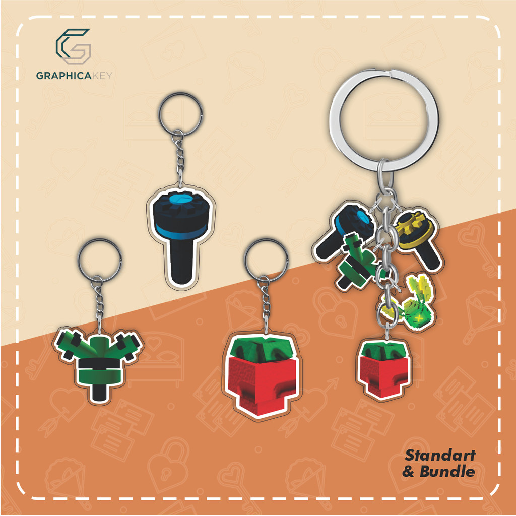 GANTUNGAN ROBLOX GROW A GARDEN พวงกุญแจอะคริลิค (สปริง)