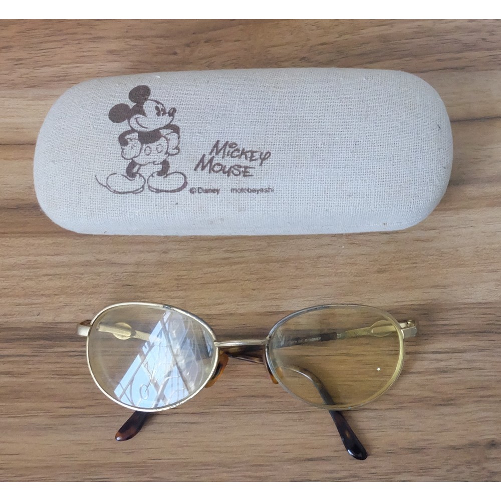 Vintage M(ick)ey M(ous)e Kid Glasses Size 50/16 125mm สีทอง