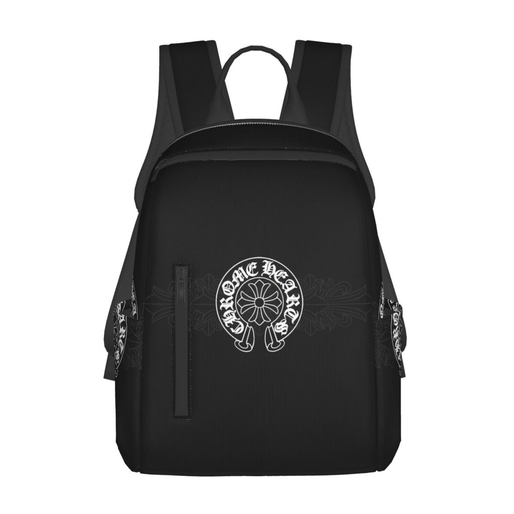 Chrome Hearts กระเป๋าเป้สะพายหลังสําหรับผู้หญิงผู้ชายทํางานแล็ปท็อปกระเป๋าเป้สะพายหลังพกพากระเป๋าเป้