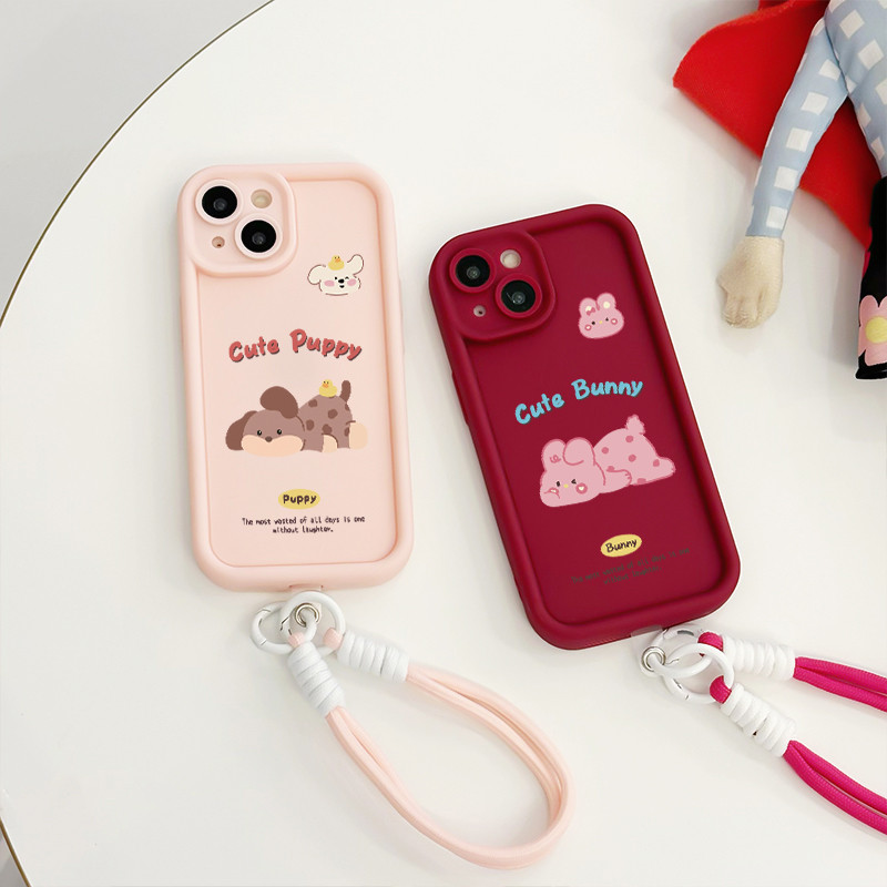 เคสสำหรับ OPPO A3 4G A3 Pro 5G A3X 4G A3X 5G A40 A60 5G เคสโทรศัพท์บุคลิกสุนัขกระต่ายซิลิโคนสายคล้องกันกระแทก ราคา ถูกที่สุด ดีลบีเคเค แกลเลอรีภาพที่ 5