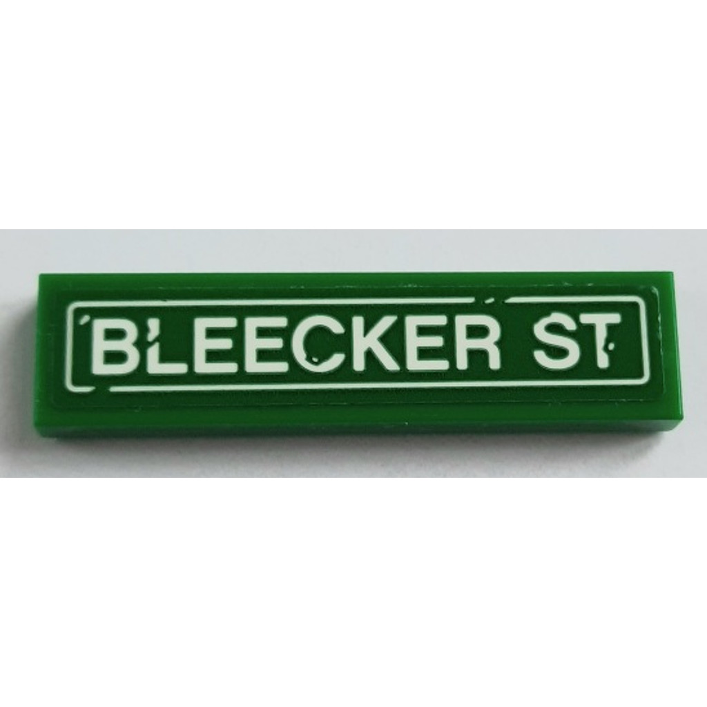 Brick2cube Part - Tile 1 x 4 with 'BLEECKER ST' Pattern (Sticker) - Set 76108 - 2431pb0630