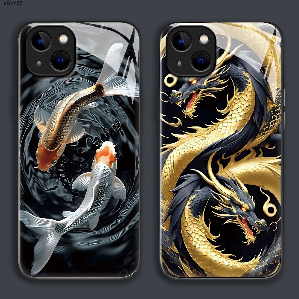เคส For VIVO Y36 Y35 Y33S Y33T Y31 Y30 Y30i Y28 Y28S Y27S Y27 4G 5G เคสโทรศัพท์ เคสวีโว่ เคสแข็ง Phone Glass Case BLK