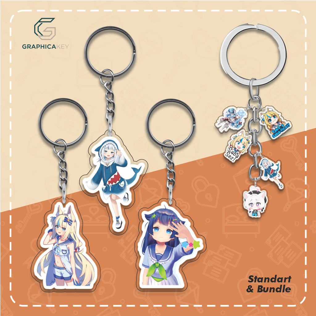 GUNGAN พวงกุญแจอะคริลิค / พวงกุญแจ VTUBER SAMKO SABA