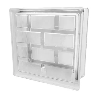 JING HUA อิฐแก้ว 19x19x8 ซม. บริค เจม สีใส จัดส่งโดย HomePro