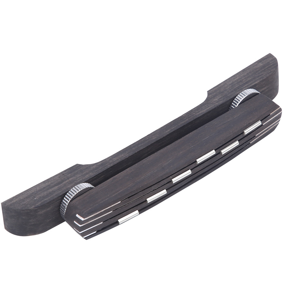 [YIB] GO104 Ebony Guitar Bridge Jazz Accessory พร้อมความสูงปรับได้ 6 จุด 21 ~ 26 มม.