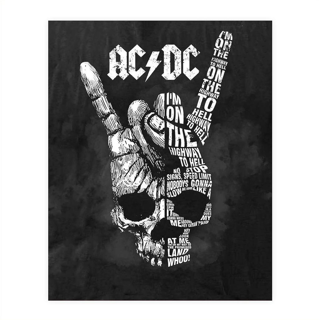 Ac ~ dc Band Song Art Posterhighway To Hell X Wall Printready To Frame Iconic Rock Song โปสเตอร์พิมพ