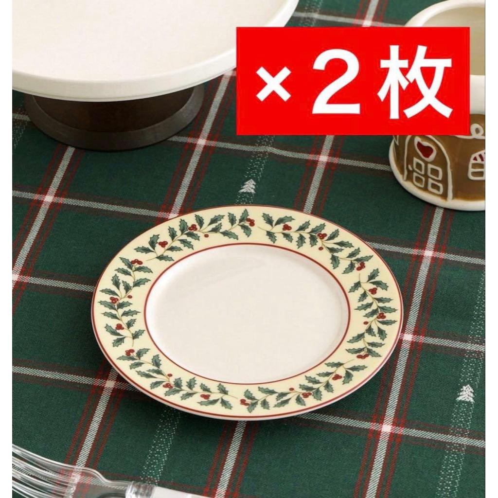 【Direct from Japan】จานเซรามิก 3COINS: ขนาด 15.5 ซม. / ลายคริสต์มาส (ชุดละ 2 ชิ้น)【Japan Exclusive】