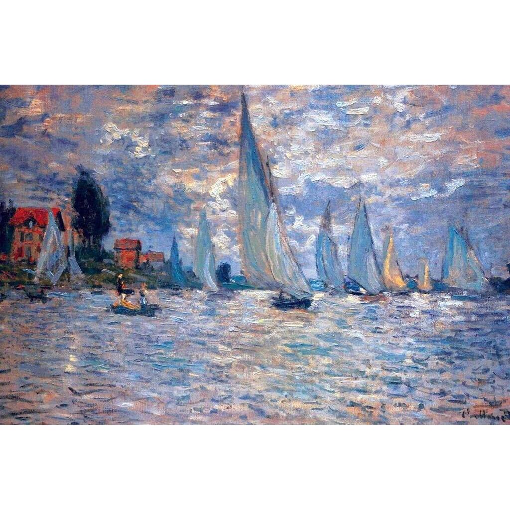 Claude Monet Les Barques Impressionist Art โปสเตอร์ Claude Monet พิมพ์ธรรมชาติภูมิทัศน์ภาพวาด Claude