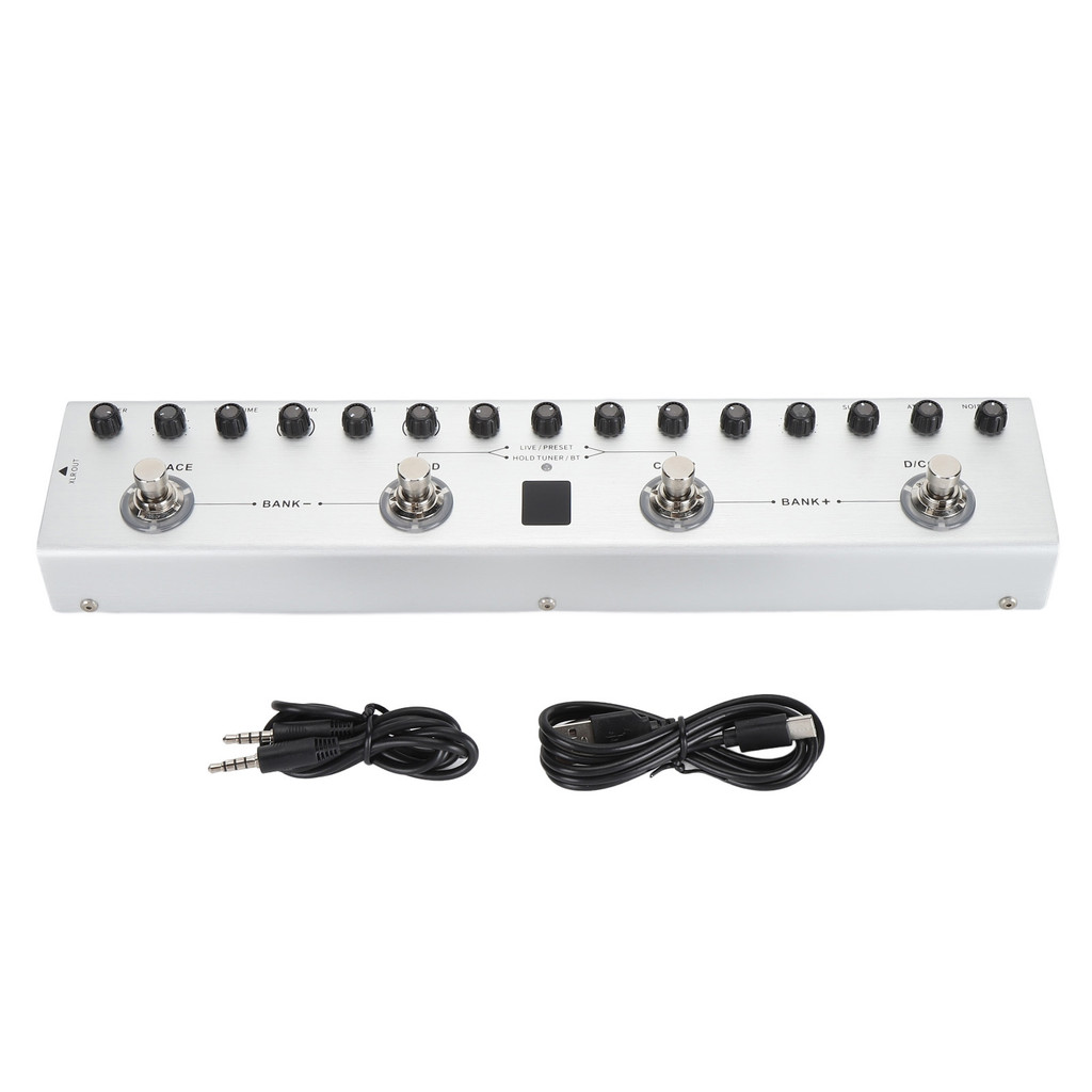 [YIB] Multi Effects Bass Guitar Pedal Digital ชาร์จไฟฟ้า Effector 36 Tones 9 AMP 8 IR