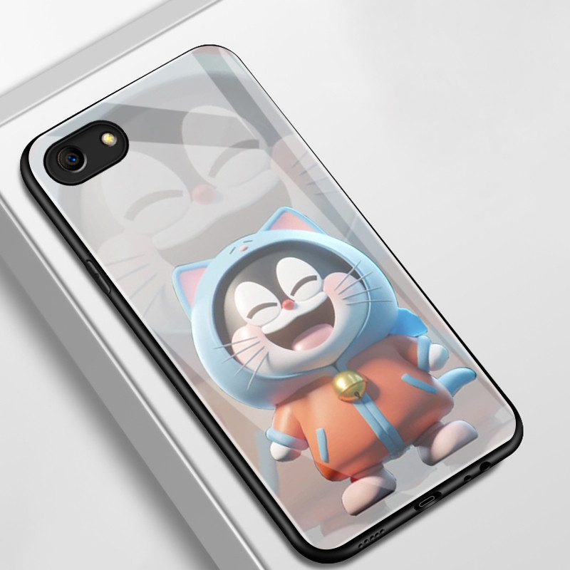 เคสสำหรับ OPPO A83 2018 A1 2018 เคสโทรศัพท์แมวเปลือกแก้วกันกระแทก