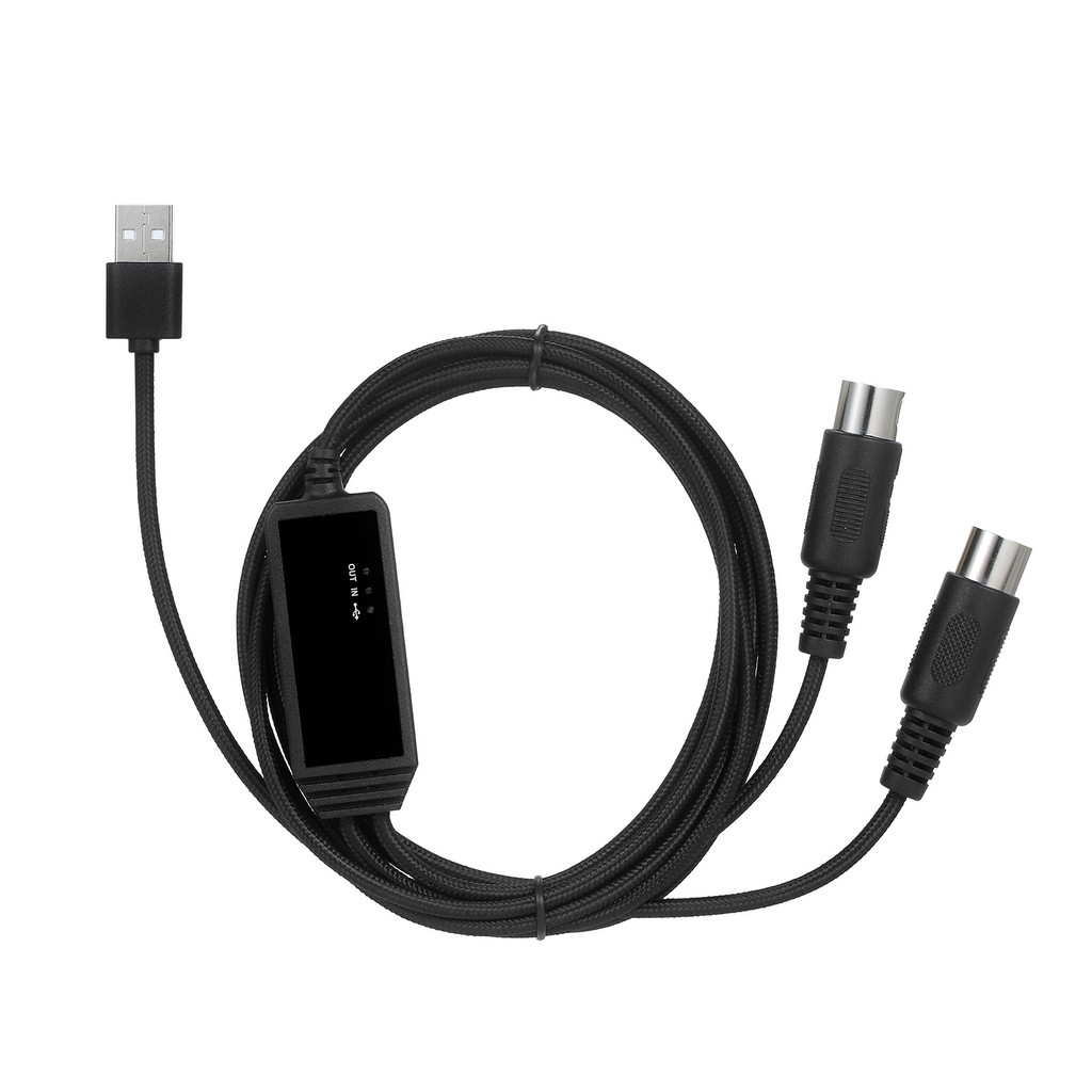 IVU CREATOR สาย MIDI สากล 5 พินเป็นอะแดปเตอร์แปลง USB เข้ากันได้กับ OS หลากหลาย