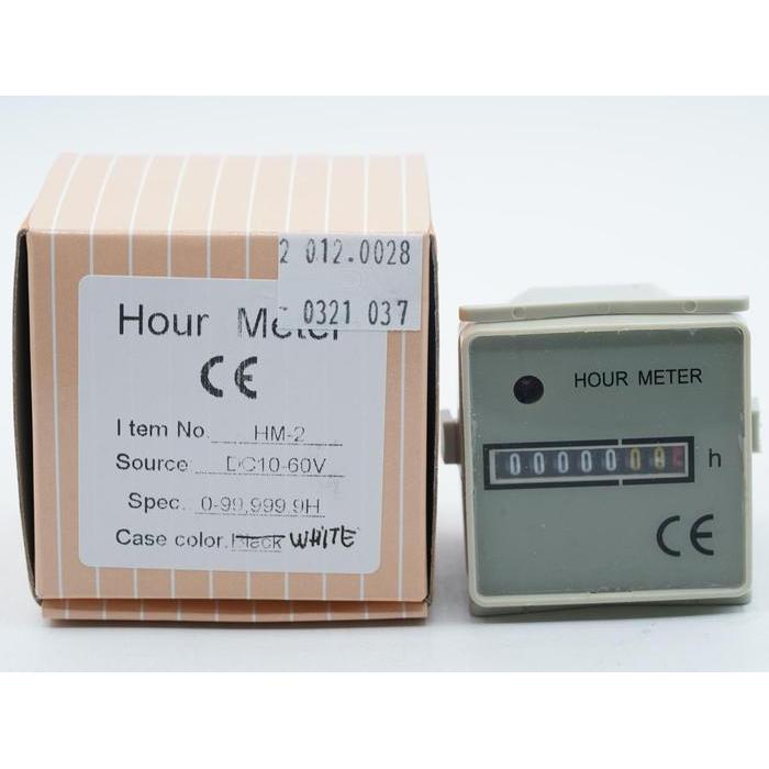 Hourmeter Hm-2 Dc 10V - 60V เครื่องวัดชั่วโมง เครื่องยนต์ 0-9,999.9H คุณภาพสูง - Sku 2.012.0028