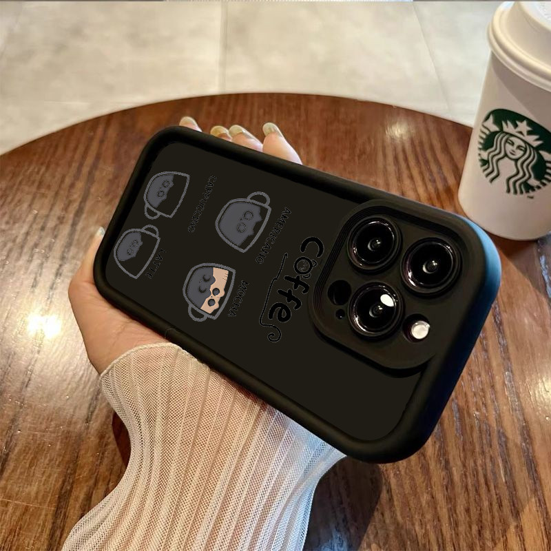 OPPO Reno 5 5G กันกระแทกการ์ตูนกาแฟกรณี Realme 5 Realme C11 Realme C15 Realme C21Y F19/A74 4G Realme