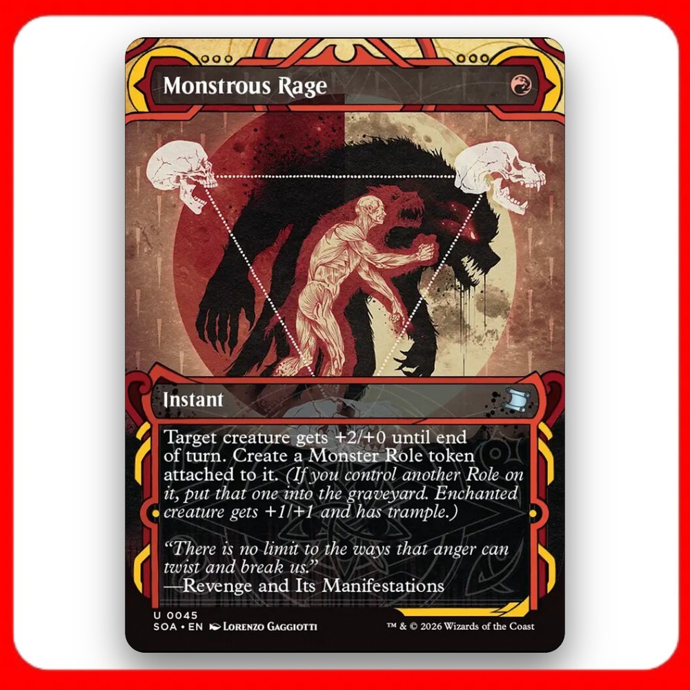 [MTG] Monstrous Rage (Showcase) (#45) [SOA] [RED] [UNCOM] | Magic the Gathering