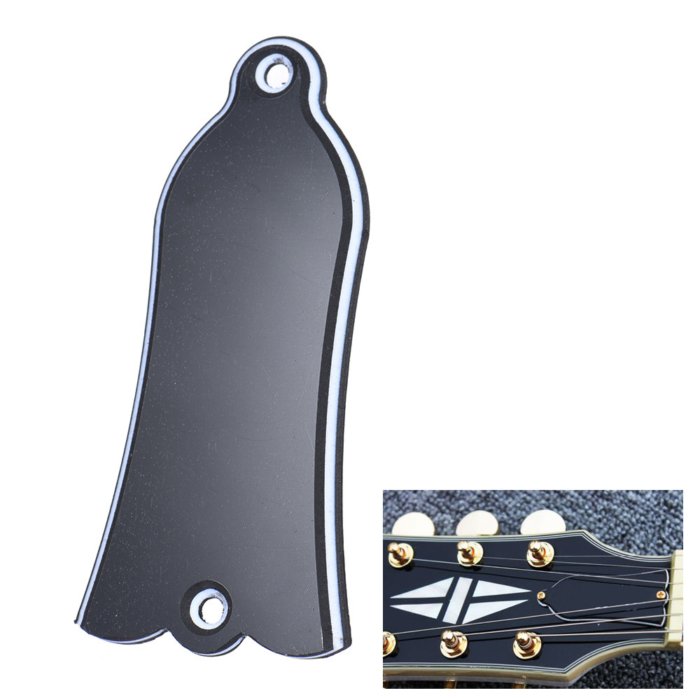 [Officestucio-Ready Stock] 2 หลุมBell-shaped PVC Truss Rod Cover Plate ScrollสําหรับGibson LP SG Fly