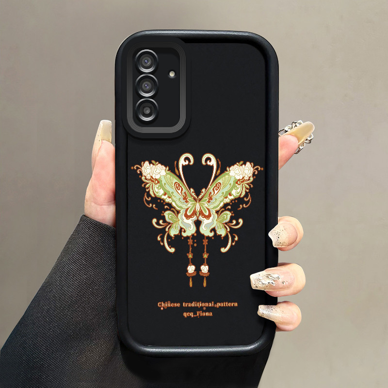 SAMSUNG HPเคสโทรศัพท์สําหรับSamsung A17 4G A17 5G M17 5G F17 5Gผีเสื้อสไตล์จีนเครื่องแต่งกายโบราณSof