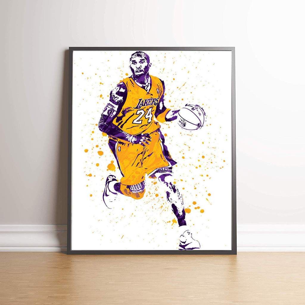 Kobe_bryant_lakers_black_mamba__บาสเกตบอลSport_posterพร้อมกรอบตกแต่งผนังผ้าใบศิลปะพิมพ์ภาพภาพวาดแนวต