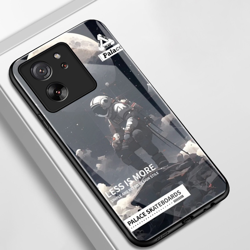 เคสสำหรับ Xiaomi 13T 5G 13T Pro 5G เคสโทรศัพท์มนุษย์อวกาศแบรนด์อินเทรนด์เปลือกแก้วกันกระแทก
