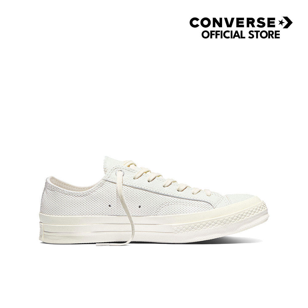 CONVERSE รองเท้า CHUCK 70 LEATHER CAPSULE OX WHITE ผู้ชาย A18849CM_U6WTXX