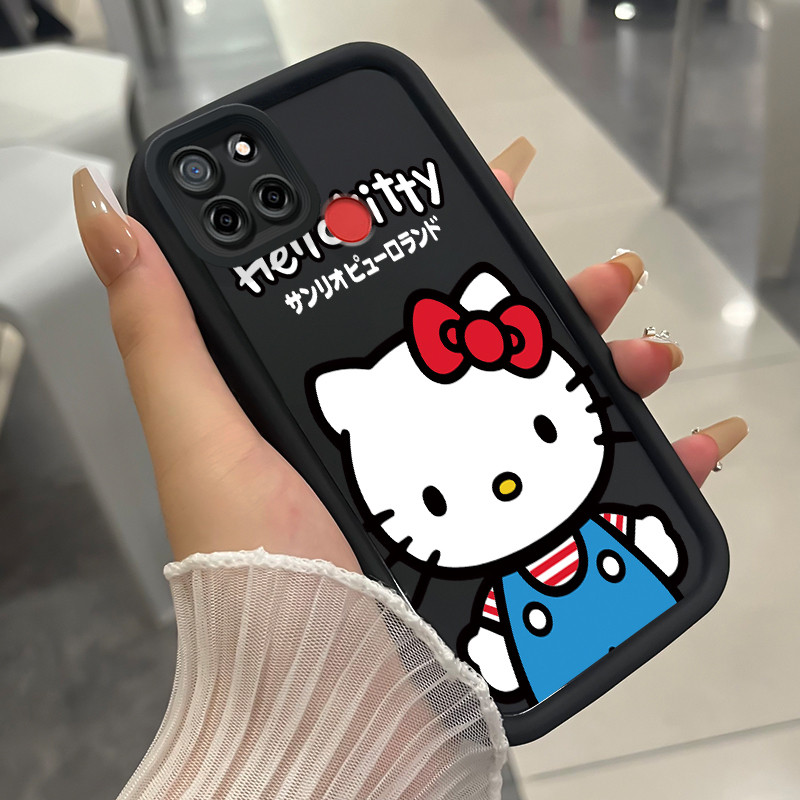 เคสสำหรับ Realme C12 C25 C25s Narzo 20A Narzo 30A Narzo 50A เคสโทรศัพท์แมวสามสีซิลิโคนกันกระแทก – โปรปัง