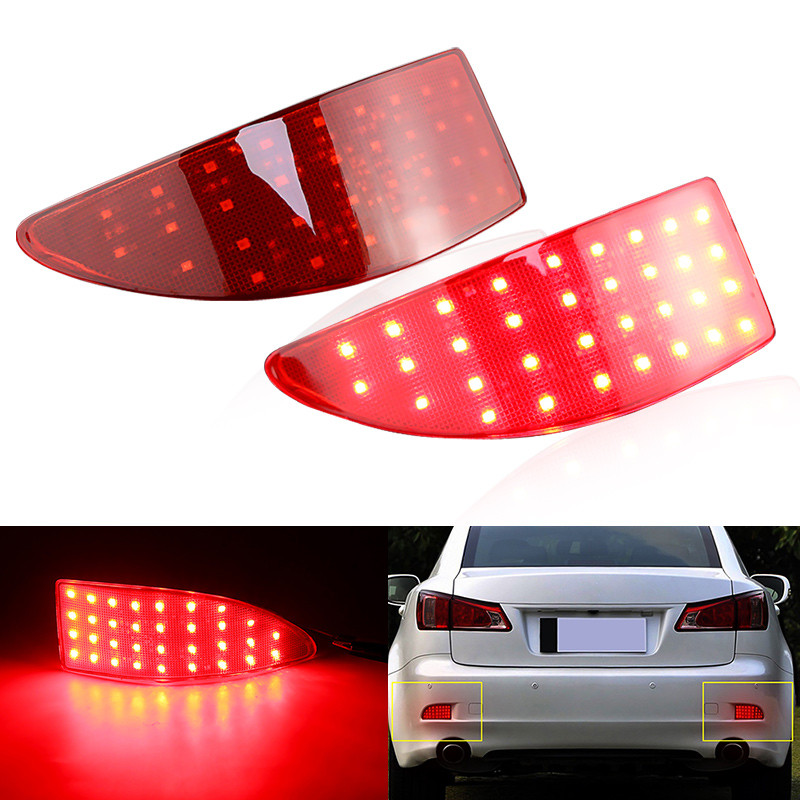 2PCS สําหรับ Lexus คือ 250 2006-2013 Led ด้านหลังกันชน Reflector ไฟเบรคไฟท้ายไฟเตือนสําหรับ Lexus IS