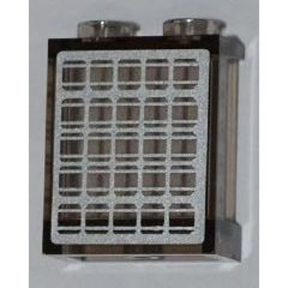 Brick2cube Part - Panel 1 x 2 x 2 with Side Supports - Hollow Studs with Solar Panel Pattern (Sticke