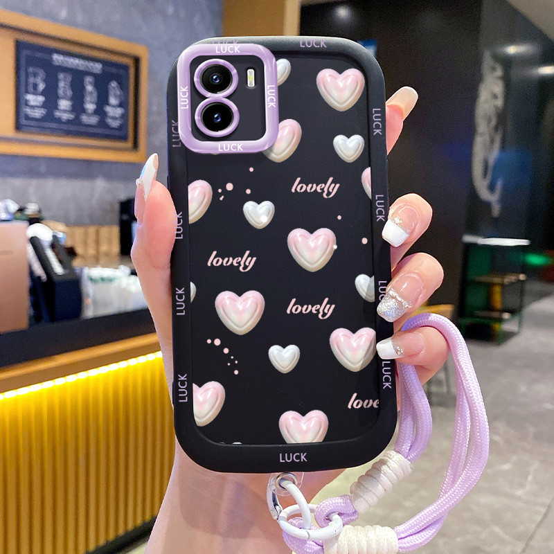เคส VIVO Y15S Y15A Y15C Y01 เคส Small Love พร้อมเชือกเส้นเล็ก