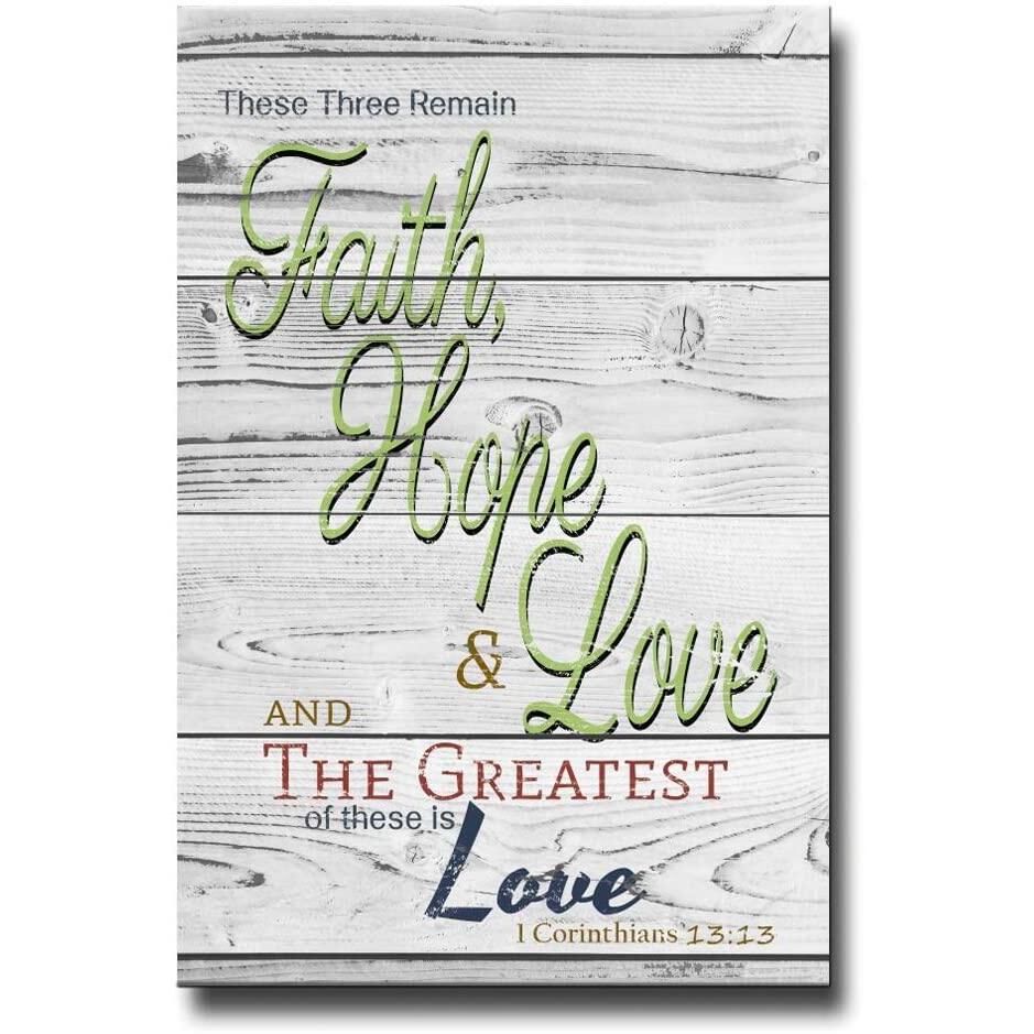 1 Corinthians 13:13 Wedding & Anniversary Bible Verse Wall Art these Three Remain... – Rustic Shipla
