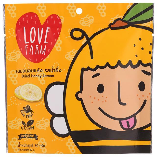 🌻 เลิฟฟาร์มเลมอนอบแห้งรสน้ำผึ้ง 30กรัม 🌈 8854099000852 🌴 Love Farm Dried Honey Lemon 30g. 🍉 ของแห้งแ