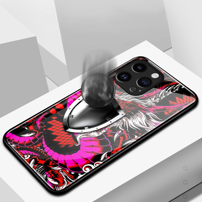 เคสสำหรับ Samsung A10 A10s M01s A11 M11 เคสโทรศัพท์มังกรเปลือกแก้วกันกระแทก - รูปที่ 2