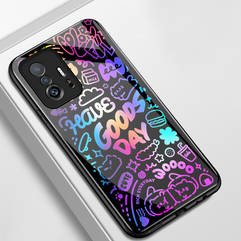 เคสสำหรับ Xiaomi 11T 11T Pro 10 Ultra 5G เคสโทรศัพท์แมวเปลือกแก้วกันกระแทก