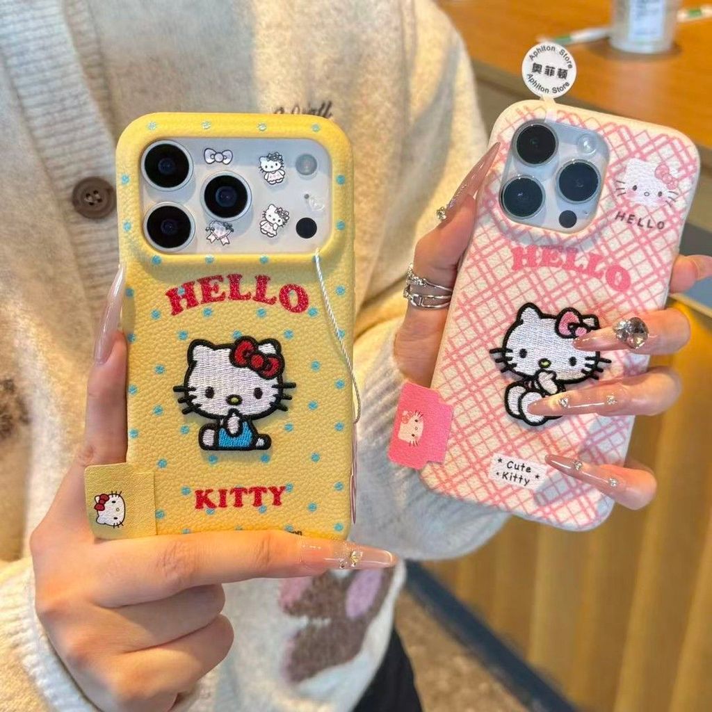 Anti Crack Halo Kitty การ์ตูนปลอก Hp Xiaomi 15T Pro Poco M7 Plus F7 C71 C85 X7 Pro 13T Pro C75 14T P