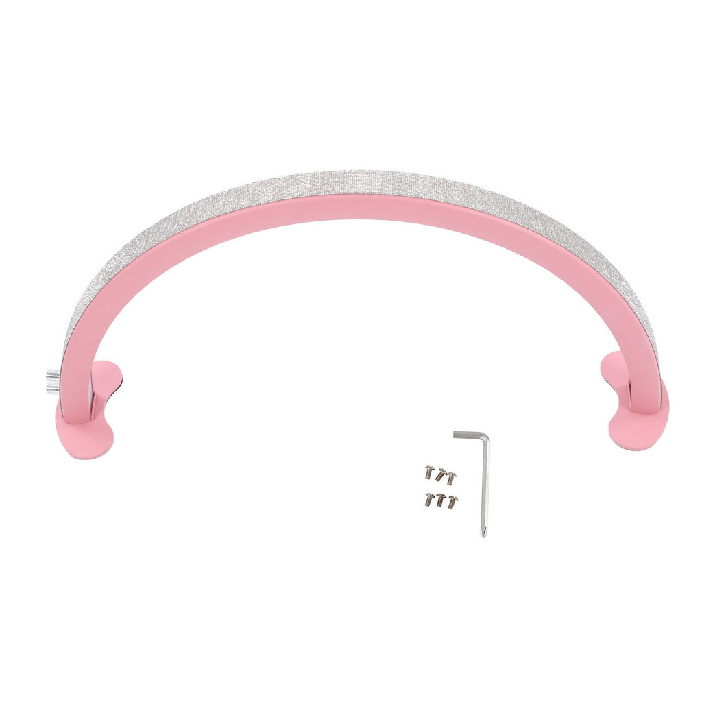 40W 28in Half Moon Beauty LED เติมแสง 2700K‐5600K หรี่แสงได้สําหรับและเล็บ Care สีชมพู 100‐240V Pris