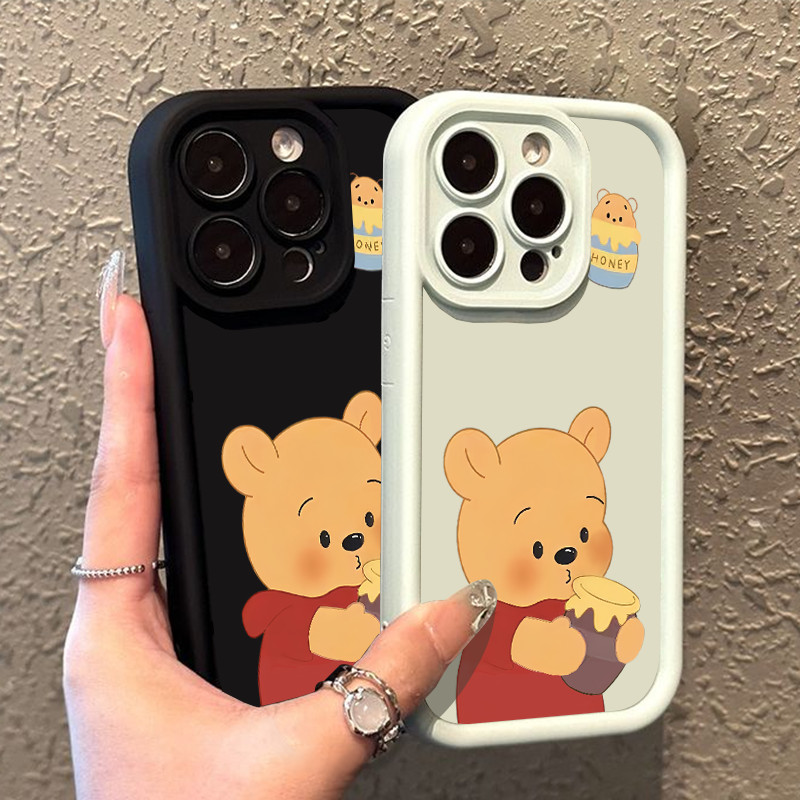 OPPO A17/A17K การ์ตูนหมีพูห์กันกระแทก A36 A38/A18 A3S/A12E A5 A3X/A3 A53/A32 A54 4G A57 A58 4G A60 A