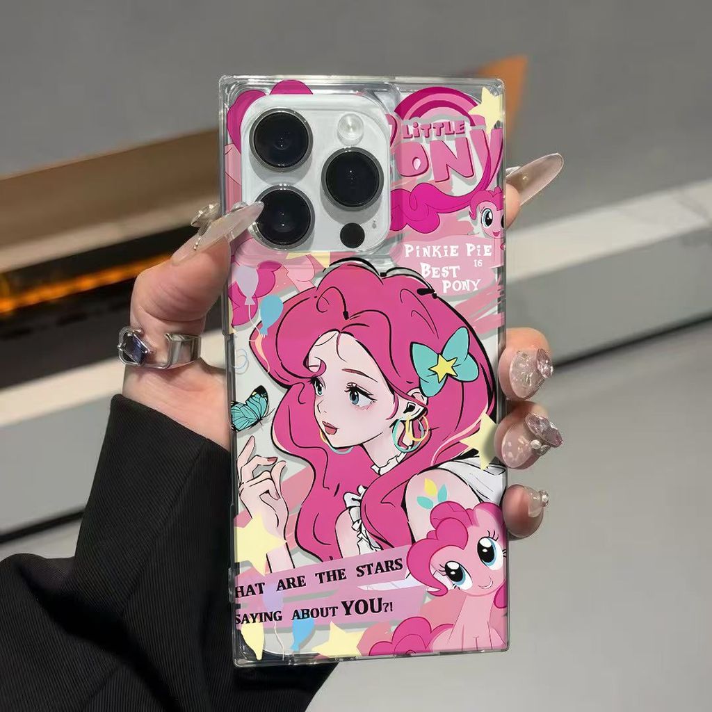 [เคส Cube] Girl Ice Crystal Cube เหมาะสําหรับเคสโทรศัพท์ Apple 16ProMax15/14iPhone13/12