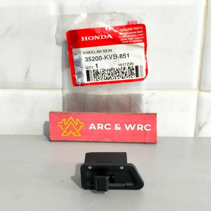 TOMBOL Honda Beat สวิตช์ปุ่มสัญญาณไฟเลี้ยวคาร์บูเรเตอร์ // 35200KVB851