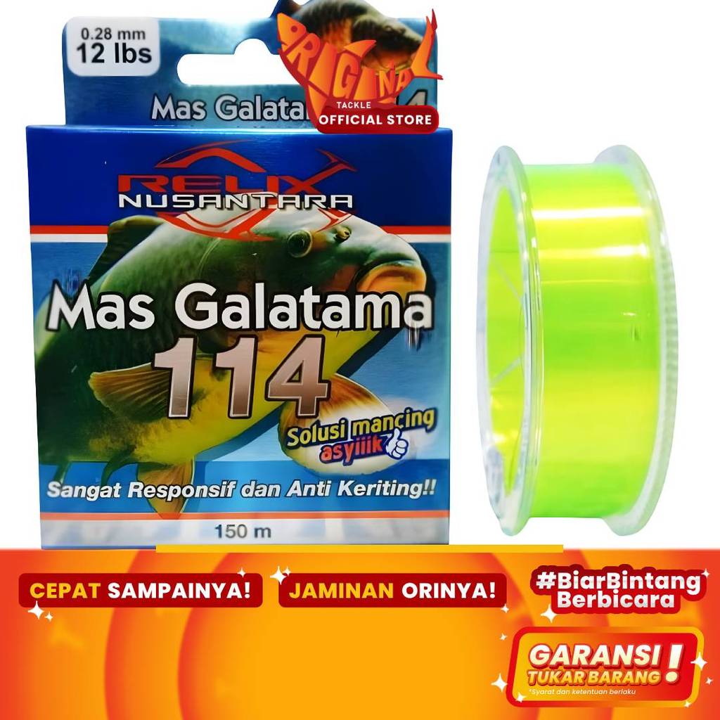 Relix Nusantara Mas Galama 114 ไนลอน Monofilament สายตกปลา 150 M 0.20 0.22 0.25 0.30 0.35 0.40 0.28