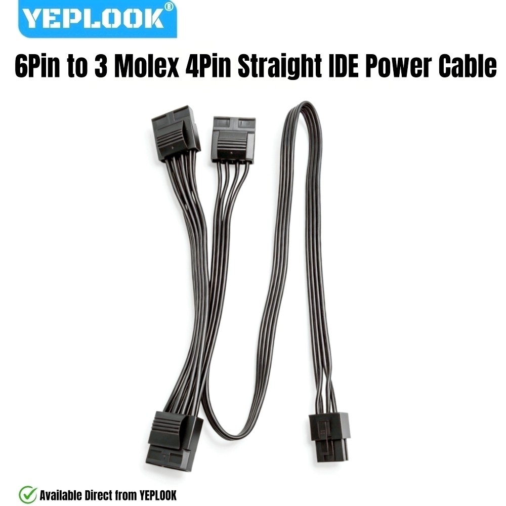 สําหรับ Corsair TX-M Powers, 6Pin ถึง 3 Molex IDE 4Pin PATA อุปกรณ์ต่อพ่วงสําหรับ Corsair TX850M, TX